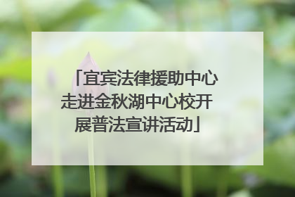 宜宾法律援助中心走进金秋湖中心校开展普法宣讲活动