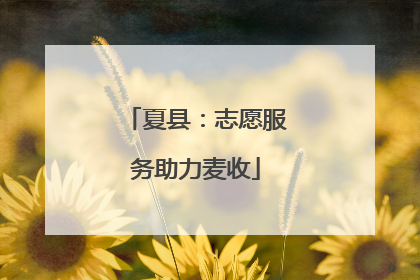 夏县：志愿服务助力麦收