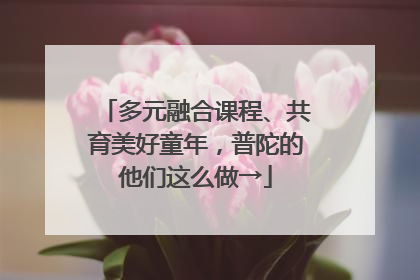 多元融合课程、共育美好童年，普陀的他们这么做→