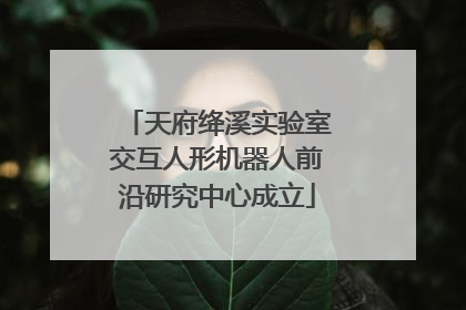 天府绛溪实验室交互人形机器人前沿研究中心成立