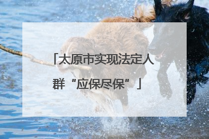 太原市实现法定人群“应保尽保”