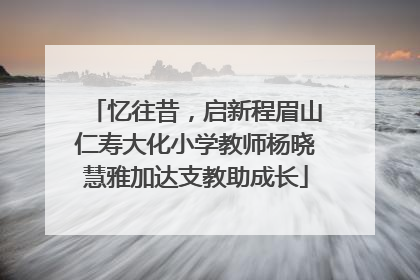 忆往昔，启新程眉山仁寿大化小学教师杨晓慧雅加达支教助成长