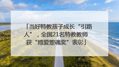 当好特教孩子成长“引路人”，全国21名特教教师获“博爱塑魂奖”表彰