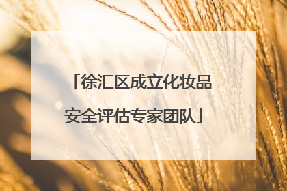 徐汇区成立化妆品安全评估专家团队