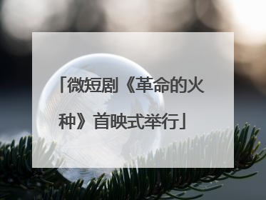 微短剧《革命的火种》首映式举行