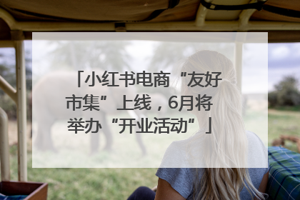 小红书电商“友好市集”上线，6月将举办“开业活动”