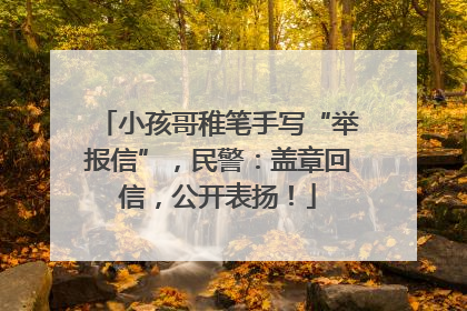 小孩哥稚笔手写“举报信”，民警：盖章回信，公开表扬！