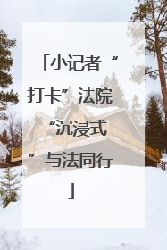 小记者“打卡”法院 “沉浸式”与法同行
