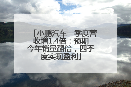 小鹏汽车一季度营收增1.4倍：预期今年销量翻倍，四季度实现盈利