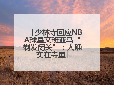 少林寺回应NBA球星文班亚马“剃发闭关”：人确实在寺里