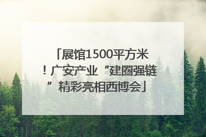展馆1500平方米！广安产业“建圈强链”精彩亮相西博会