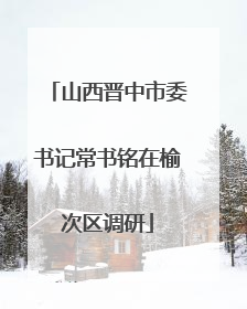 山西晋中市委书记常书铭在榆次区调研