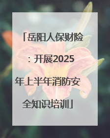 岳阳人保财险：开展2025年上半年消防安全知识培训