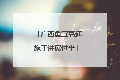 广西鱼宜高速施工进展过半