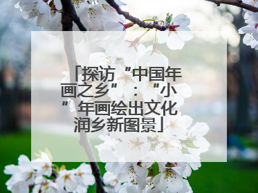 探访“中国年画之乡”：“小”年画绘出文化润乡新图景