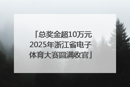 总奖金超10万元 2025年浙江省电子体育大赛圆满收官