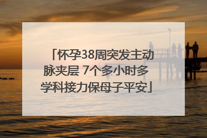 怀孕38周突发主动脉夹层 7个多小时多学科接力保母子平安