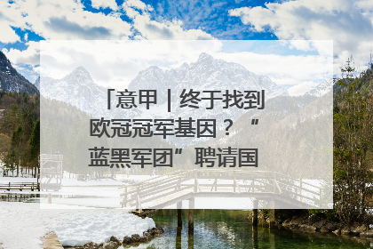 意甲｜终于找到欧冠冠军基因？“蓝黑军团”聘请国米名宿齐沃执教