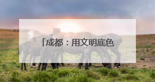 成都：用文明底色绘就城市发展最美画卷｜成都发展