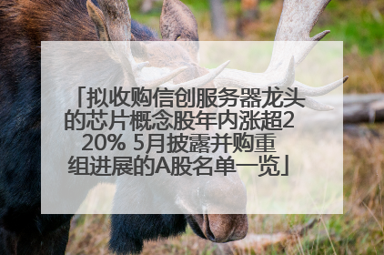 拟收购信创服务器龙头的芯片概念股年内涨超220% 5月披露并购重组进展的A股名单一览