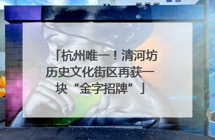 杭州唯一！清河坊历史文化街区再获一块“金字招牌”