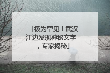 极为罕见！武汉江边发现神秘文字，专家揭秘