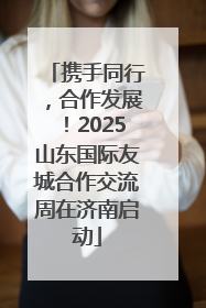 携手同行，合作发展！2025山东国际友城合作交流周在济南启动