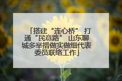 搭建“连心桥” 打通“民意路” 山东聊城多举措做实做细代表委员联络工作