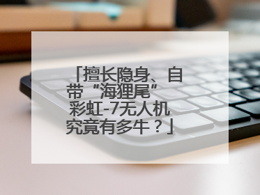 擅长隐身、自带“海狸尾” 彩虹-7无人机究竟有多牛？