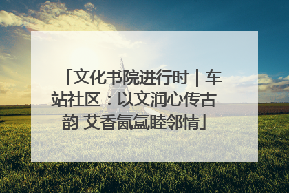 文化书院进行时｜车站社区：以文润心传古韵 艾香氤氲睦邻情
