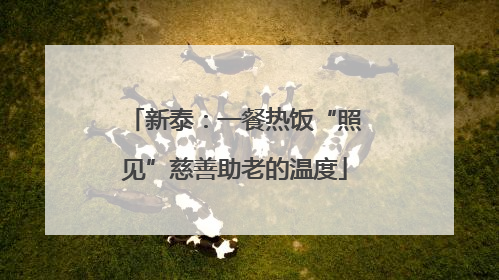 新泰：一餐热饭“照见”慈善助老的温度