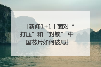 新闻1+1丨面对“打压”和“封锁” 中国芯片如何破局