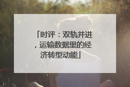 时评：双轨并进，运输数据里的经济转型动能