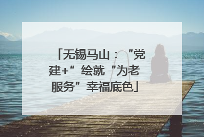 无锡马山：“党建+”绘就“为老服务”幸福底色