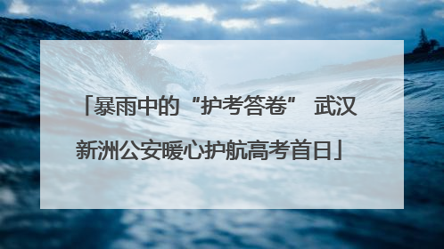 暴雨中的“护考答卷” 武汉新洲公安暖心护航高考首日