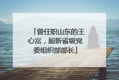 曾任职山东的王心富，履新省级党委组织部部长