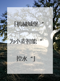 机械城堡“为小麦智能“控水“