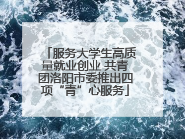 服务大学生高质量就业创业 共青团洛阳市委推出四项“青”心服务
