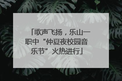 歌声飞扬，乐山一职中“仲夏夜校园音乐节”火热进行