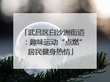 武昌区白沙洲街道：趣味运动“点燃”居民健身热情