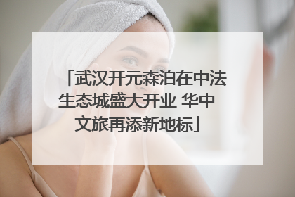 武汉开元森泊在中法生态城盛大开业 华中文旅再添新地标