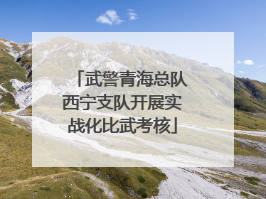 武警青海总队西宁支队开展实战化比武考核
