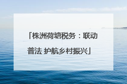 株洲荷塘税务：联动普法 护航乡村振兴