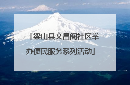 梁山县文昌阁社区举办便民服务系列活动