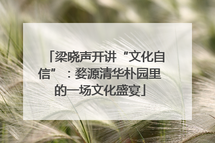 梁晓声开讲“文化自信”：婺源清华朴园里的一场文化盛宴