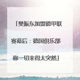 樊振东加盟德甲联赛幕后：德国俱乐部称一切来得太突然