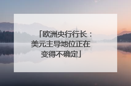 欧洲央行行长：美元主导地位正在变得不确定