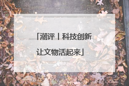 潮评丨科技创新让文物活起来
