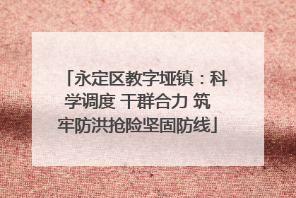永定区教字垭镇：科学调度 干群合力 筑牢防洪抢险坚固防线