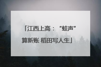 江西上高：“蛙声”算新账 稻田写人生